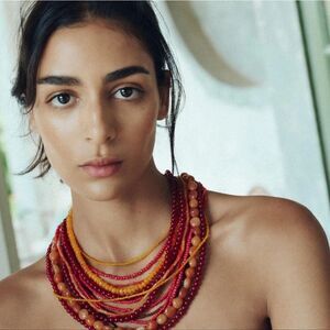 New ZARA Elegant Multicolor Beaded Necklace Fall Jewelry